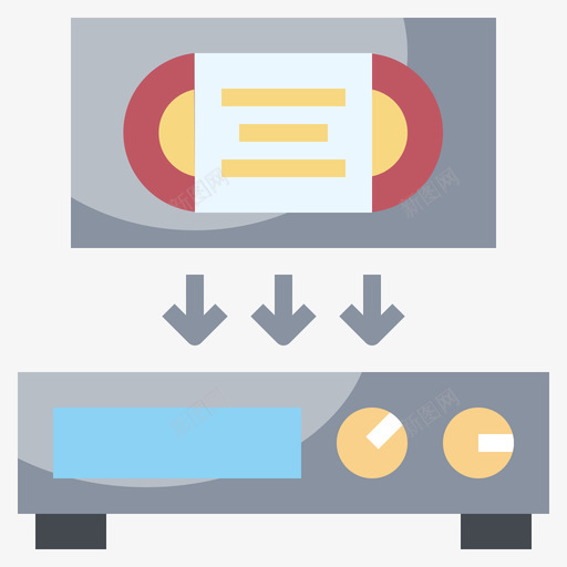 磁带第6代扁平svg_新图网 https://ixintu.com 磁带 6代 扁平