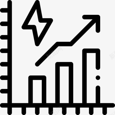 能源消耗责任消耗线性图标