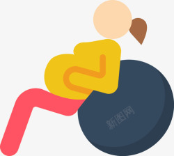 孕妇平躺瑜伽球孕妇44岁平躺高清图片