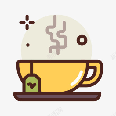 茶饮料38原色图标