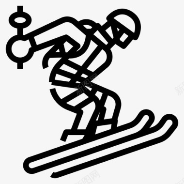 滑雪极限运动6直线型图标