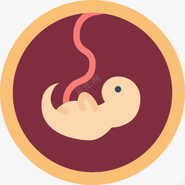胎儿孕妇44扁平图标