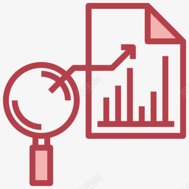 报告商务和市场营销4红色图标