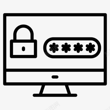 密码锁计算机登录图标