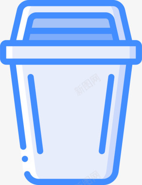 垃圾箱垃圾6蓝色图标