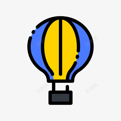 热气球马戏团103线性颜色svg_新图网 https://ixintu.com 热气球 马戏团 线性 颜色