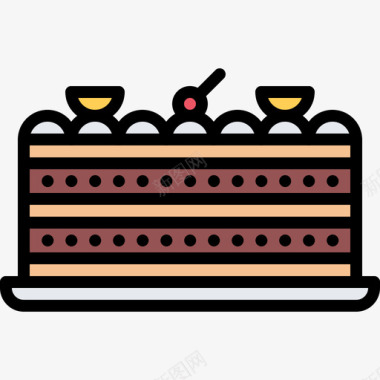 蛋糕47号咖啡厅彩色图标