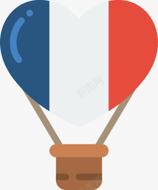 热气球法国4号扁平图标