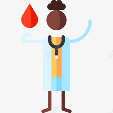 血滴献血87平坦图标
