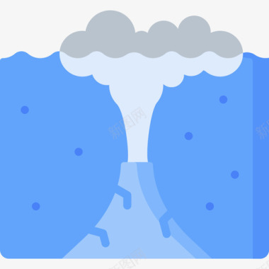 火山自然灾害41平坦图标