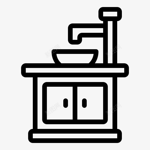 水槽浴室家具svg_新图网 https://ixintu.com 水槽 浴室 家具 厨房 洗漱 极简 生活