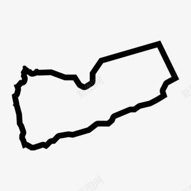 也门地图阿拉伯国家图标