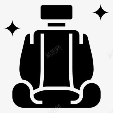 座椅清洁汽车汽车服务图标