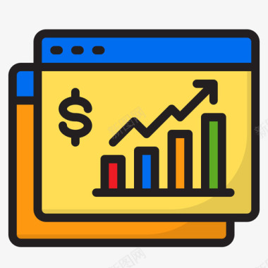 报告财务47线颜色图标