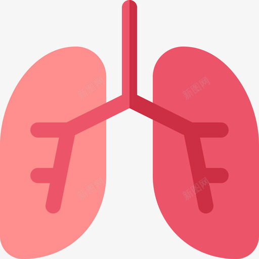 肺人体13扁平svg_新图网 https://ixintu.com 人体 扁平