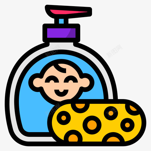 液体肥皂婴儿用品2线性颜色svg_新图网 https://ixintu.com 液体 肥皂 婴儿用品 线性 颜色