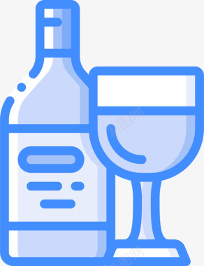 葡萄酒法国7蓝色图标