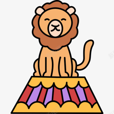 狮子马戏团105彩色图标