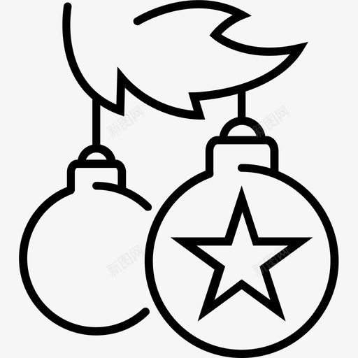 圣诞树上的装饰假日装饰品svg_新图网 https://ixintu.com 圣诞 圣诞树 树上 装饰 假日 装饰品