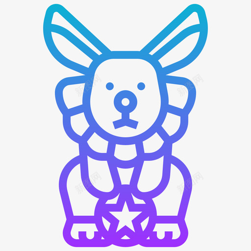 兔子马戏团元素4渐变svg_新图网 https://ixintu.com 兔子 马戏团 元素 渐变