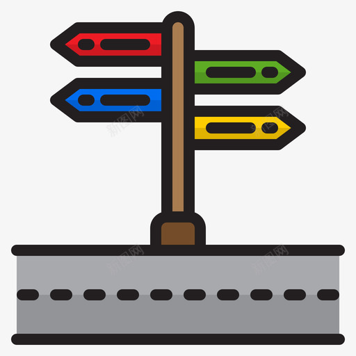 招牌导航和地图3线颜色svg_新图网 https://ixintu.com 招牌 导航 地图 颜色