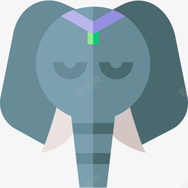 大象马戏团120扁平图标