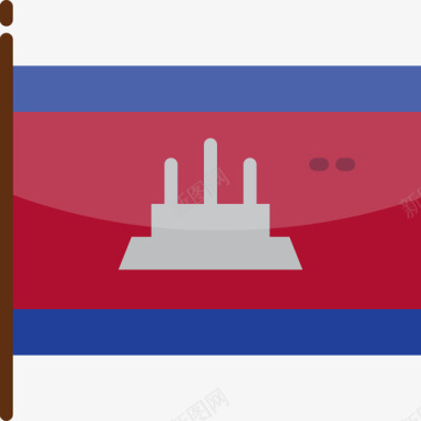 柬埔寨国旗1平直图标