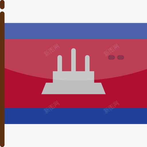 柬埔寨国旗1平直svg_新图网 https://ixintu.com 柬埔寨 国旗 平直