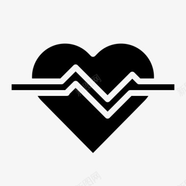 心电图心脏心率图标