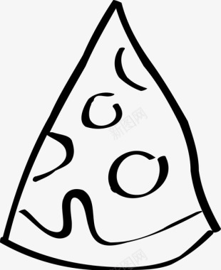 披萨食品手绘图标
