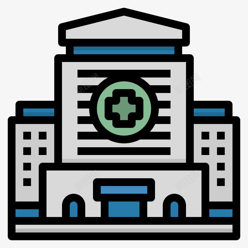 医院大楼急诊15线颜色svg_新图网 https://ixintu.com 医院 大楼 急诊 颜色