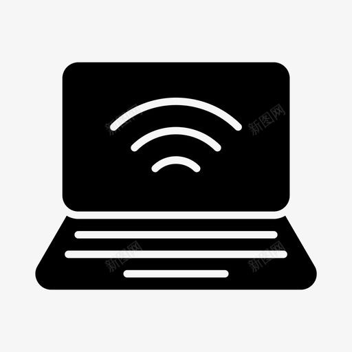笔记本信号互联网在线svg_新图网 https://ixintu.com 笔记本 信号 互联网 在线 技术 公司 工具