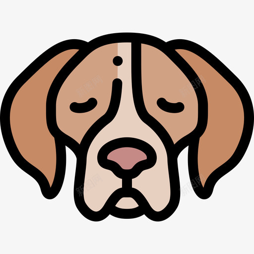 猎犬犬种9线性颜色svg_新图网 https://ixintu.com 猎犬 犬种 线性 颜色