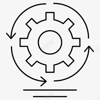 齿轮发动机旋转图标