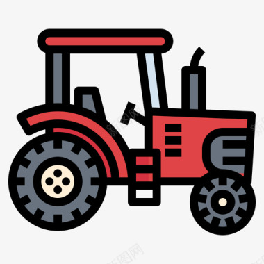 拖拉机智能农场70线性颜色图标