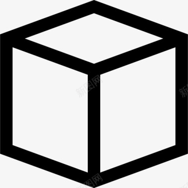 立方体三维几何体图标