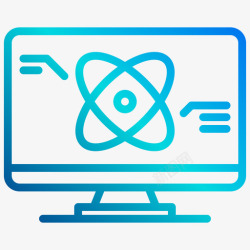 量子科学量子计算机科学153线性梯度高清图片