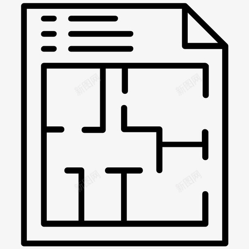 建筑平面图楼层设计平面图svg_新图网 https://ixintu.com 建筑 平面图 楼层 设计 房屋 草图 矢量 矢量图 图标