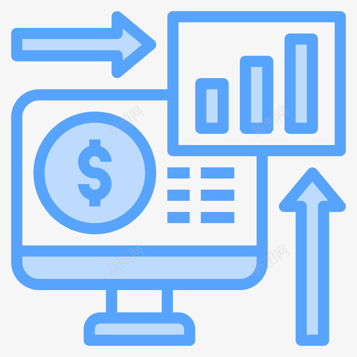 数据分析金融53蓝色svg_新图网 https://ixintu.com 数据分析 金融 蓝色