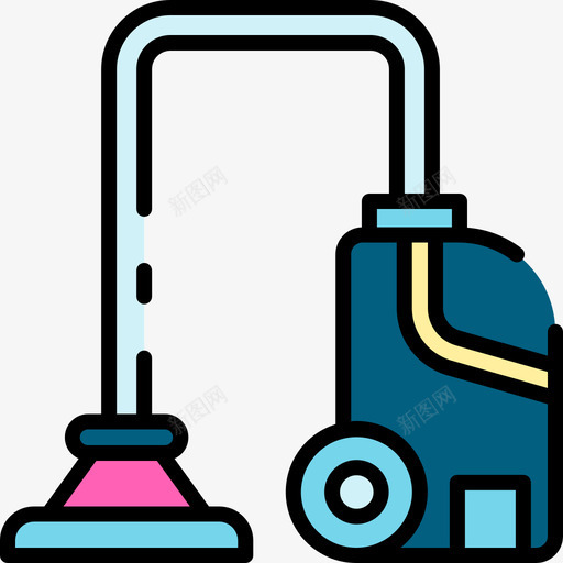 真空吸尘器清洁134线性颜色svg_新图网 https://ixintu.com 真空 吸尘器 清洁 线性 颜色