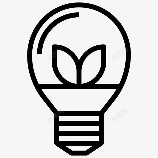 灯泡可持续能源49线性svg_新图网 https://ixintu.com 灯泡 持续 能源 线性
