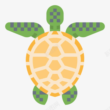 海龟夏威夷25平坦图标