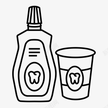漱口水防腐剂瓶子图标
