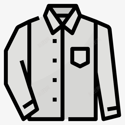 衬衫男式旅行包装3线性颜色svg_新图网 https://ixintu.com 衬衫 男式 旅行 旅行包 包装 线性 颜色