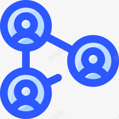 社交网络互联网技术22蓝色图标