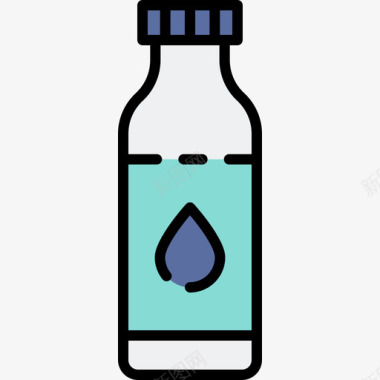 水瓶水管工38线颜色图标