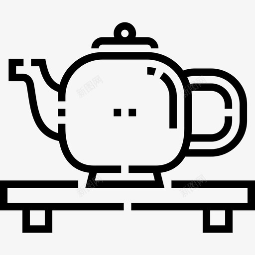 茶壶家居用品49直线型svg_新图网 https://ixintu.com 茶壶 家居用品 直线 线型