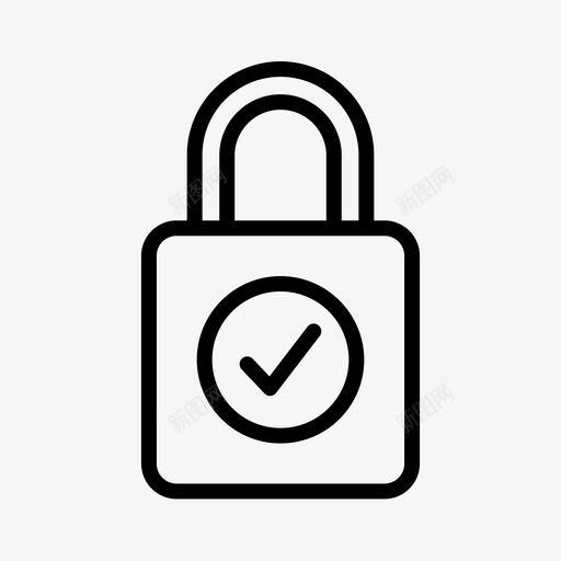 锁保护和安全22线性svg_新图网 https://ixintu.com 保护 安全 线性