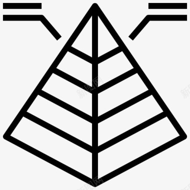 金字塔图信息图10线性图标