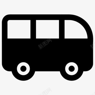 巴士小型巴士交通工具图标